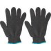 Перчатки вязаные утепленные черные х/б