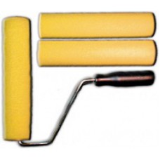 Валик поролон. желтый с ручкой 180 мм + 2 шубки